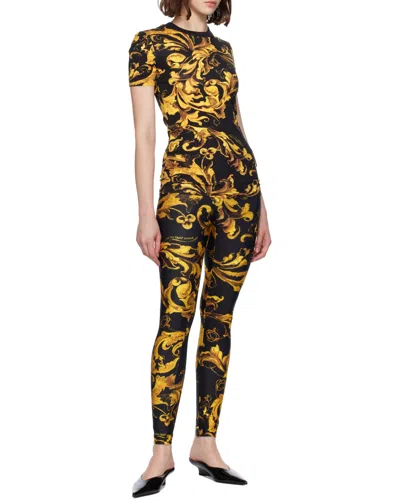 Versace Jeans Patterned Leggings In Multi