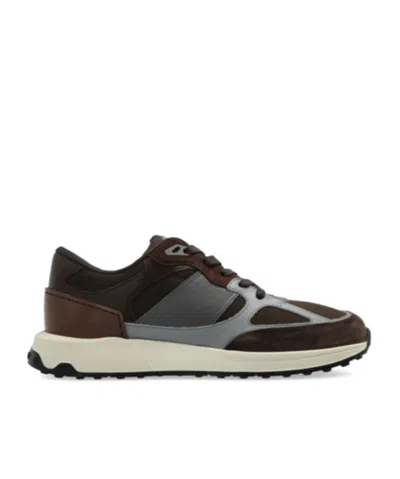 Tod's Sneakers In Leather And Fabric