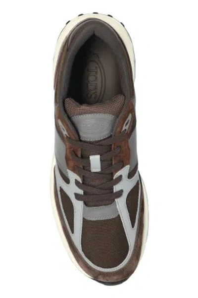 Tod's Sneakers In Leather And Fabric