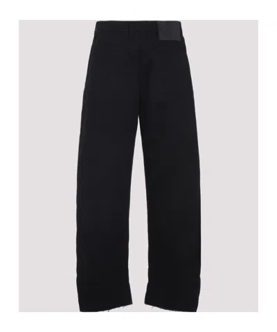 Jil Sander High Waist Wide Leg Trouser In Black