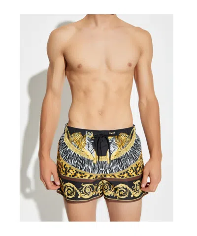 Versace Drawstring Shorts In Multi