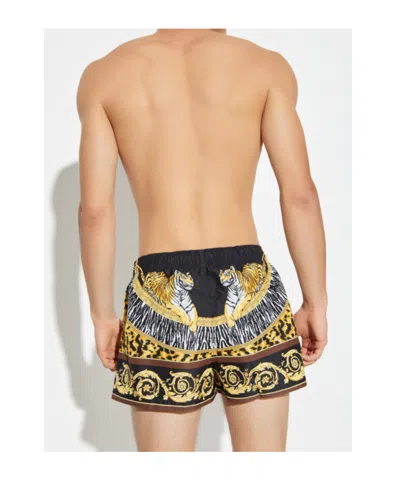 Versace Drawstring Shorts In Multi