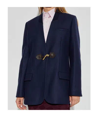 Moschino Long Sleeve Blazer In Blue