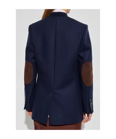 Moschino Long Sleeve Blazer In Blue