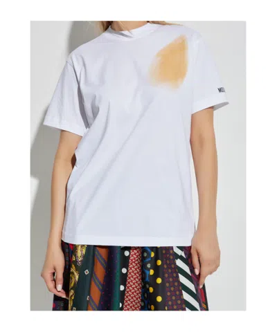 Moschino Organic Cotton Jersey T-shirt Archive In White