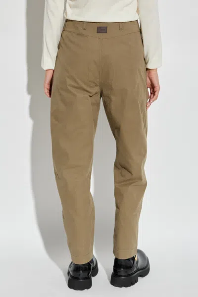 Moschino Pleated Track Pants In Brown
