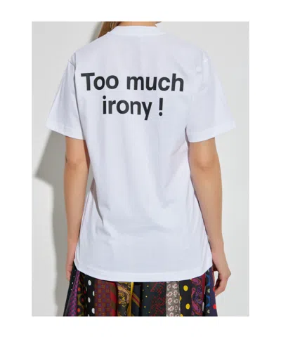 Moschino Organic Cotton Jersey T-shirt Archive In White