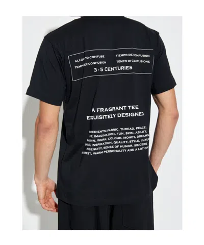 Moschino Printed Organic Cotton Jersey T-shirt In Black