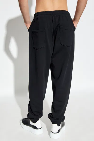 Moschino Elastic Waist Track Pants In Black