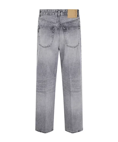 Haikure Straight Leg Trousers Belt Loops In Gray
