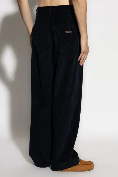 Moschino Corduroy Casual Pants In Black