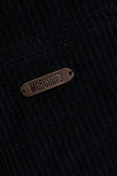 Moschino Corduroy Casual Pants In Black