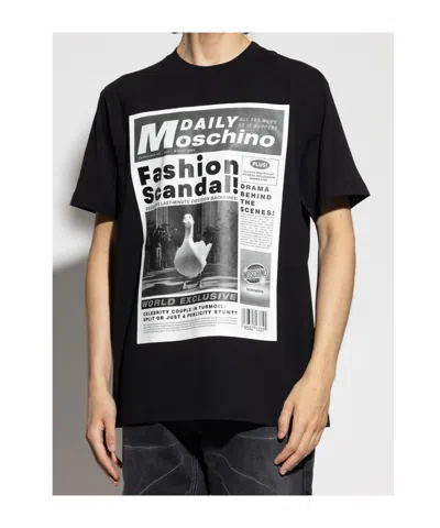 Moschino T-shirt Whit Maxi Print