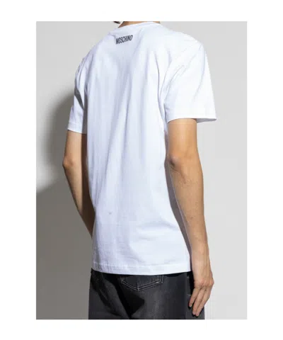 Moschino Organic Cotton Jersey T-shirt Archive In White