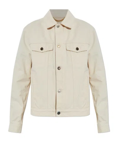 Moschino Long Sleeve Denim Jacket In Neutral