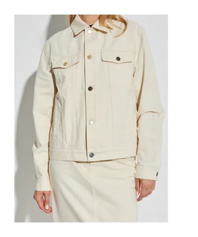 Moschino Long Sleeve Denim Jacket In Neutral