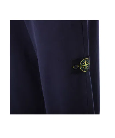 Stone Island Elastic Waist Sweatpants In Black