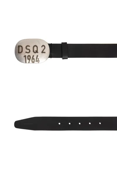 Dsquared2 Vintage Belt With Logo Plaque