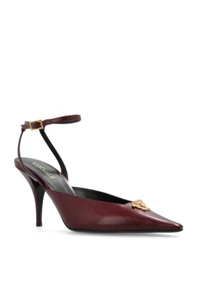 Versace 85mm La Medusa Embellished Pointed-toe Heeled Pumps