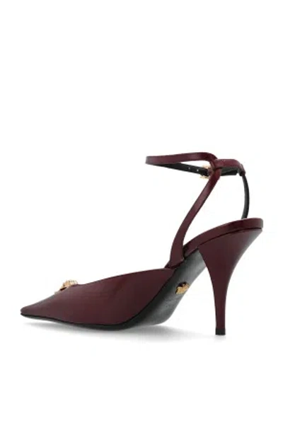 Versace 85mm La Medusa Embellished Pointed-toe Heeled Pumps