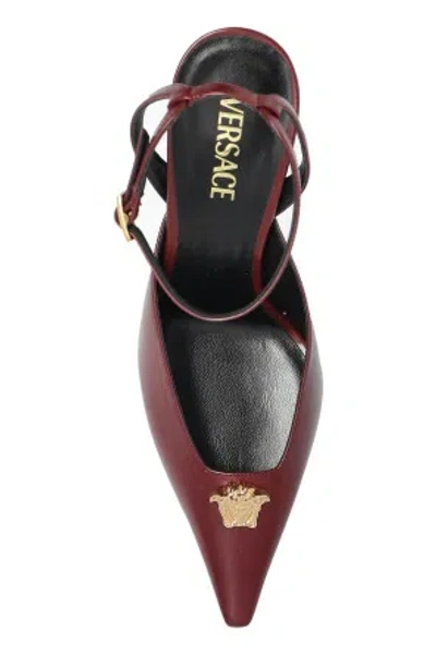 Versace 85mm La Medusa Embellished Pointed-toe Heeled Pumps
