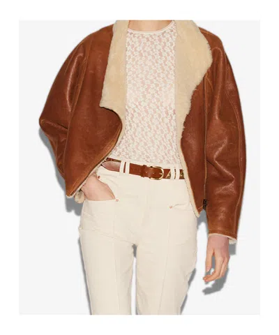 Isabel Marant Blondine Puffer Jackets Brown