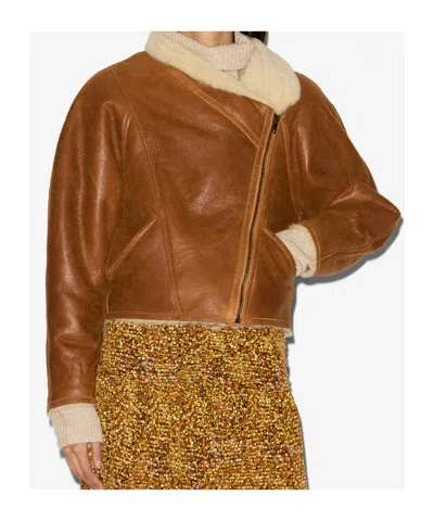 Isabel Marant Blondine Puffer Jackets Brown
