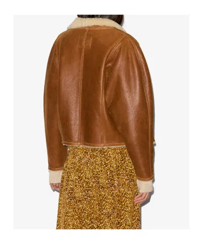 Isabel Marant Blondine Puffer Jackets Brown