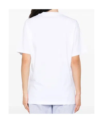 Moschino Crew Neck Graphic Print Short Sleeves Tshirt In White