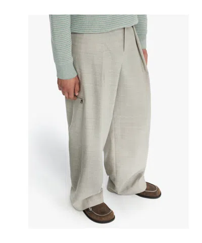 Jw Anderson Tailored Trousers Clay Melange In Neutral