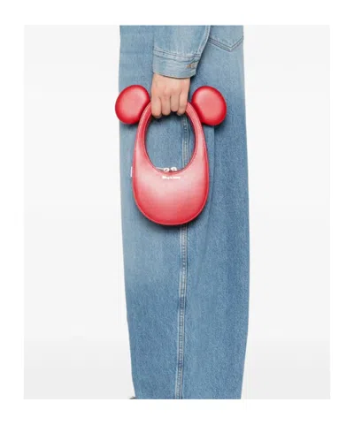 Coperni Mickey Swipe Handbag In Red