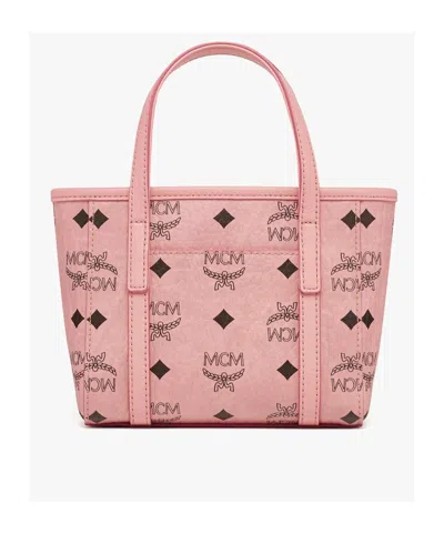 Mcm Toni Visetos Leather Shopper Shoulder Bag In Pink
