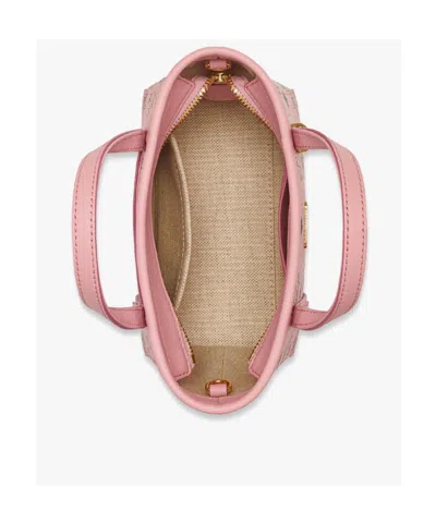 Mcm Toni Visetos Leather Shopper Shoulder Bag In Pink