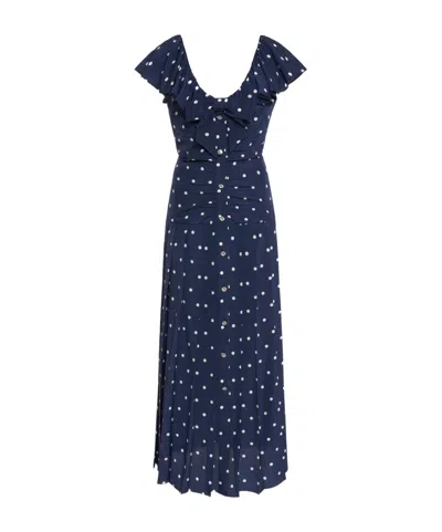 Alessandra Rich Polka Dot-print Ruffled Dress
