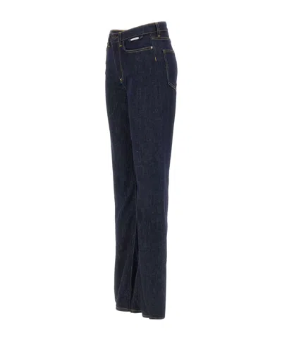 Iceberg Embossed Patch Denim Jeans In Blue