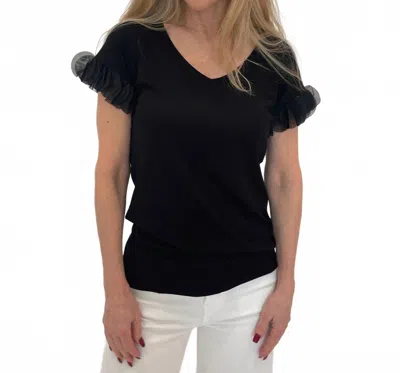 Bariloche Acapulco Ruffle Top In Black In Black