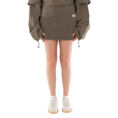 Rotate Birger Christensen Rotate Ladies Green Enzyme Sweat Mini Skirt