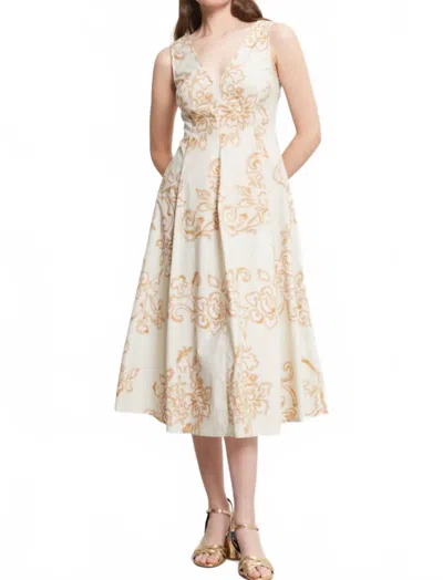 Ottod'ame Poplin Midi Dress In Tiglio