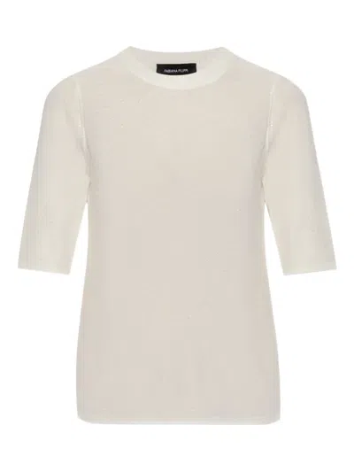 Fabiana Filippi Crewneck Knit Top Short Sleeves