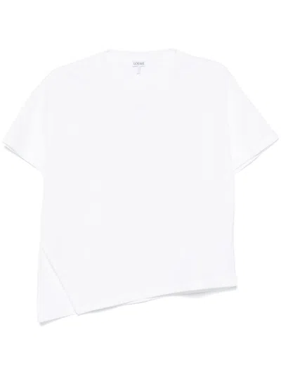 Loewe Women Asymmetric T-shirt In White