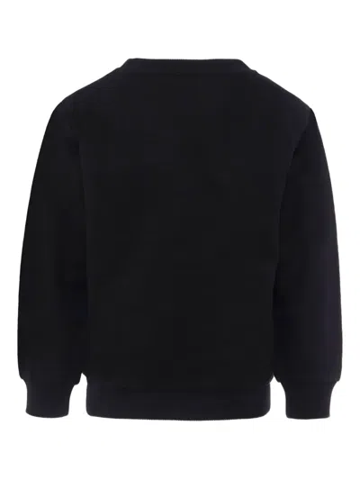 Balmain Logo Cotton Jersey Sweatshirt In Black