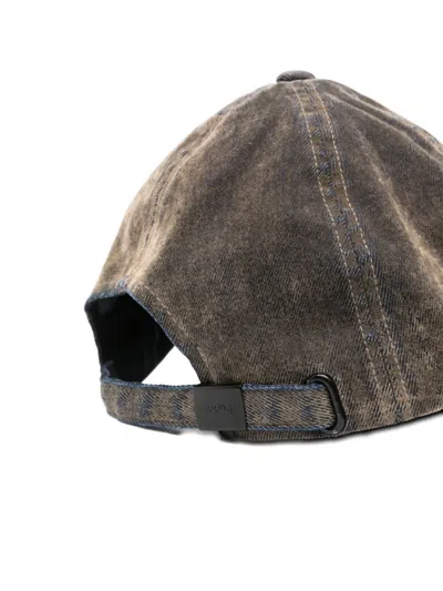 Juunj Acid-wash Denim Cap In Neutral
