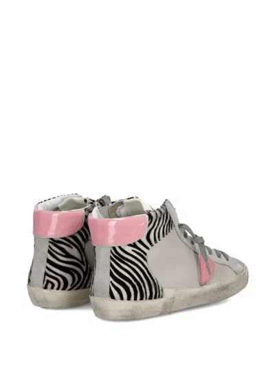 Philippe Model Zebra-print Leather High-top Trainers