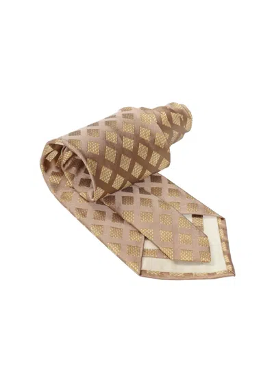 Zilli Check-pattern Silk Tie In Burgundy