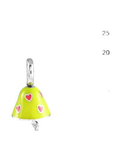 Pre-owned Aaron Basha 18kt White Gold Bell Charm