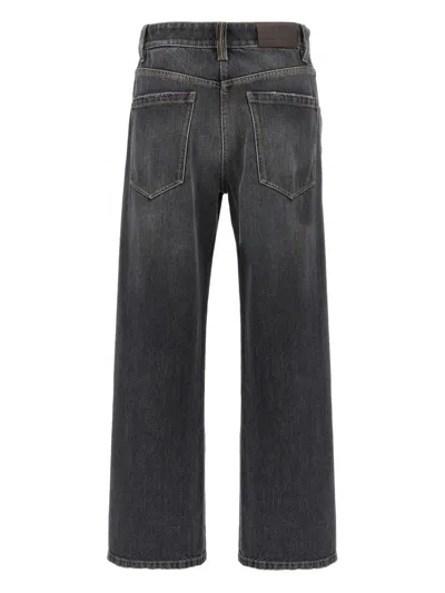 Brunello Cucinelli Stonewashed Five-pocket Jeans In Black