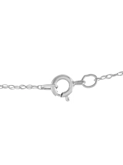 Pre-owned Lb Exclusive 14kt White Gold Garnet Pendant Necklace