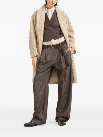 Brunello Cucinelli Crispy Silk Shirt In Neutral