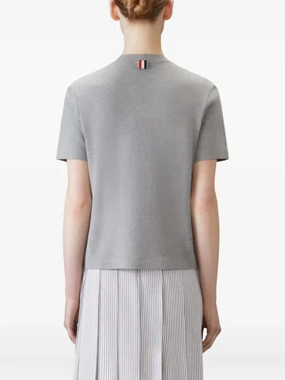 Thom Browne 4-bar Stripe T-shirt In Gray