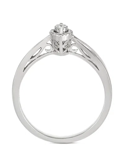 Pre-owned Lb Exclusive 14kt White Gold Diamond Ring